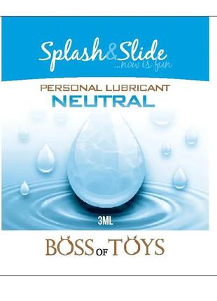 Пробник вагинальный лубрикант neutral personal lubricant boss of toys, 3 ml