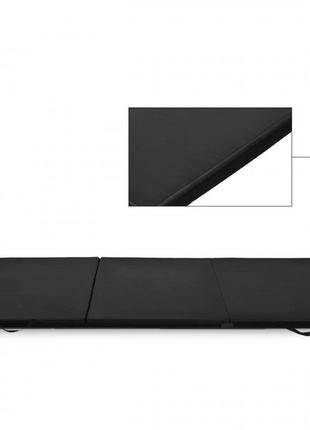 Мат гимнастический складной springos 180 x 60 x 5 cм fa0041 black8 фото