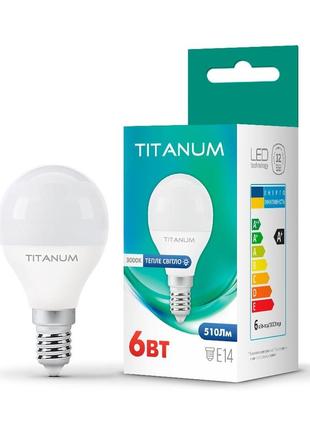 Led лампа titanum g45 6w e14 3000k