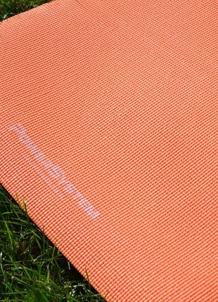 Килимок для йоги та фітнесу power system ps-4014 pvc fitness-yoga mat orange (173x61x0.6)3 фото