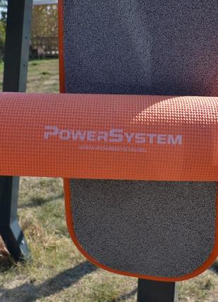 Килимок для йоги та фітнесу power system ps-4014 pvc fitness-yoga mat orange (173x61x0.6)10 фото