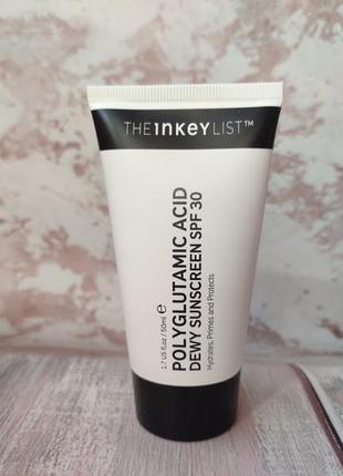 Увлажняющий солнцезащитный крем для лица the inkey list polyglutamic acid2 фото