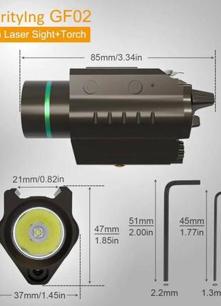 Gf02 2 в 1 мини-тактический фонарик светодиодный охотничий свет факел