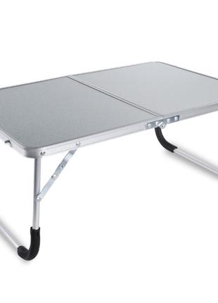 Складаний стіл для ноутбука sivya, таця для сніданку, портативний мініст для пікніка (срібло)1 фото