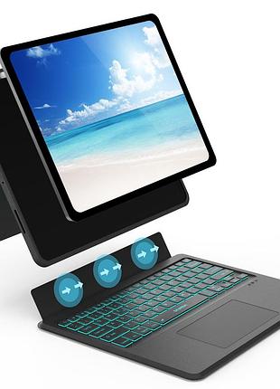 Чехол-клавиатура seenda для ipad pro 12.9 (2018–2022) с подсветкой и трекпадом, uk, черный