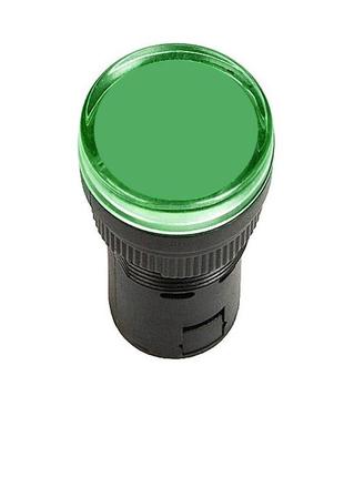 Лампа ad16ds d16mm зеленая 12v ac/dc tnsy