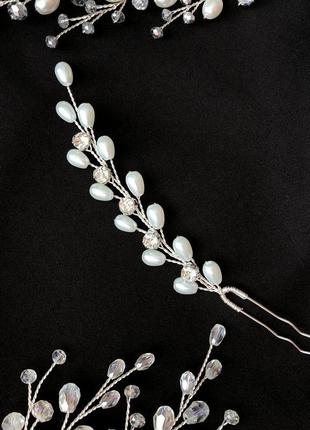 Шпилька в зачіску, комплект шпильок в зачіску, весільна шпилька