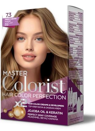 Краска для волос master colorist 7.3 лесной орех, 2x50 мл+2x50 мл+10 мл