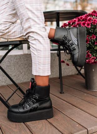 Женские ботинки puma x fenty by rihanna sneaker boot “black”2 фото