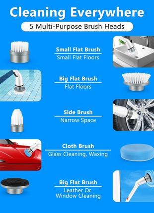 Aztarr electric spin scrubber беспроводной очиститель для душа щетка для чистки ванной комнаты