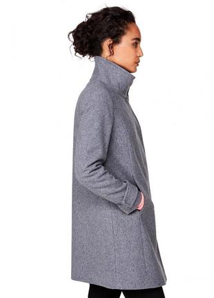 Жіноче пальто сірого кольору benetton3 фото