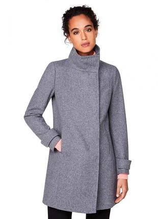 Жіноче пальто сірого кольору benetton1 фото