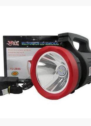 Фонарь прожектор аккумуляторный ручной led yajia yj-28869 фото
