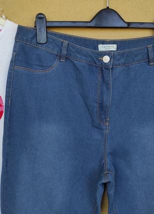 Фирменные летние джинсы скини высокая посадка стрейтч matalan7 фото