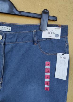 Фирменные летние джинсы скини высокая посадка стрейтч matalan2 фото