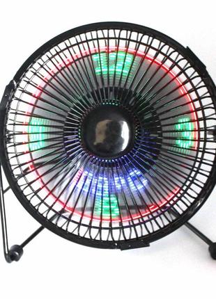 Настільний вентилятор з led-годинником і термометром fan d-2991 black