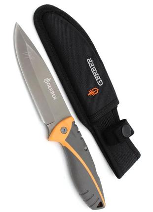 Ніж туристичний для полювання та риболовлі gerber bear grylls bg1606 24 см у чохлі