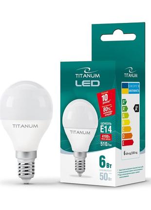 Led лампа titanum g45 6w e14 4100k