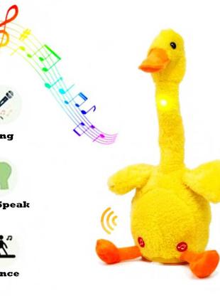 Игрушка-повторюшка танцующий гусь ukc dancing duck умеет играть музыку повторять звуки и танцевать