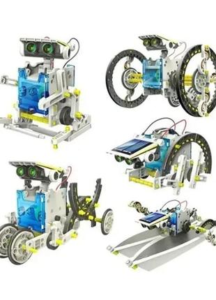 Розвиваючий конструктор робот 14 в 1 із сонячною панеллю та моторчиком solar robot kit