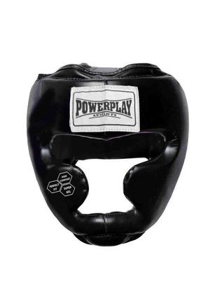 Боксерський шолом тренувальний powerplay 3043 чорний xs6 фото