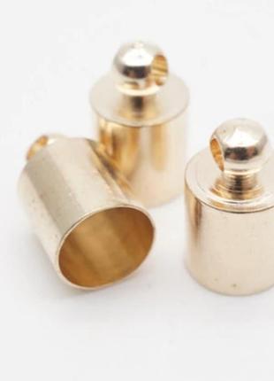 Ковпачки конвінки для браслетів біжутерії колір gold 12*15 мм