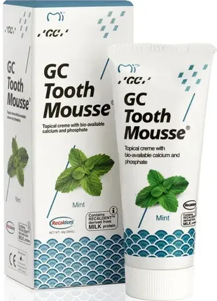 Tooth mousse gc крем для зубів mint, 35 мл