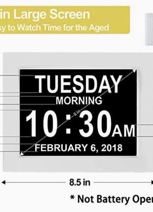 Будильник с цифровым календарем - с 8-дюймовым большим экраном2 фото