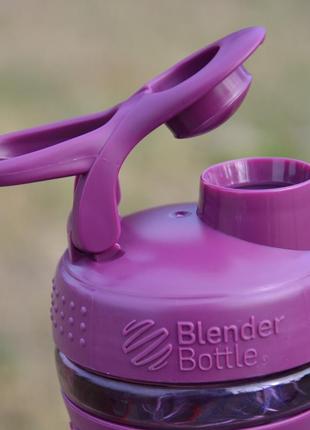 Шейкер спортивний (пляшка) blenderbottle sportmixer 20oz/590ml plum (original)7 фото