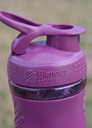 Шейкер спортивний (пляшка) blenderbottle sportmixer 20oz/590ml plum (original)8 фото