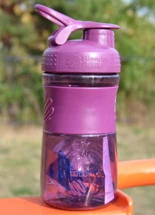 Шейкер спортивний (пляшка) blenderbottle sportmixer 20oz/590ml plum (original)5 фото