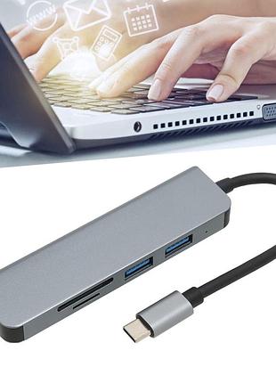 Ashata usb c hub, usb-концентратор 5 в 1 с портом usb 3.0, 2  сверхтонкий высокоскоростной  usb-адаптер