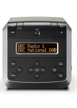 Roberts sound 48 dab/dab+/fm стереорадіогодинник з cd, bluetooth, відтворенням/заряджанням через usb — чорний