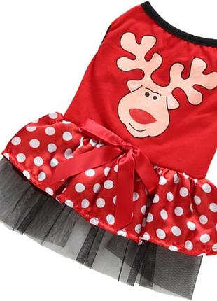 Різдвяне плаття для хатніх тварин, розмір xs