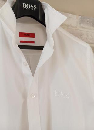 Сорочка hugo boss біла з довгим рукавом оригінал