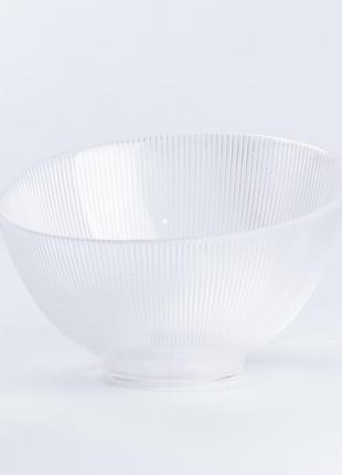 Сервировочная тарелка стеклянная прозрачная тарелка глубокая