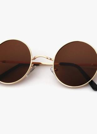 Круглі поляризаційні сонцезахисні окуляри kaliyadi, коричневий1 фото