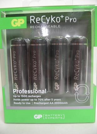 Аккумуляторы gp recyko+pro professional аа 2000 mah цена за 4 штуки в упаковке