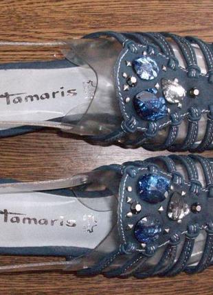 Рр 39-25 см удобные яркие шлепанцы от tamaris2 фото