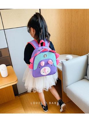 Детский рюкзак, фиолетовый.6 фото