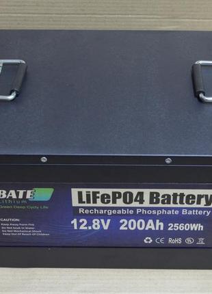 Літій-залізо-полімерна акумуляторна батарея bate 12200-usb lifepo4 12 в 200 ah (ba12200-js-usb)