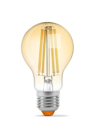 Led лампа videx filament a60fa 10w e27 2200k бронза