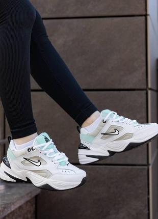 Кроссовки nike m2k tekno white black mint