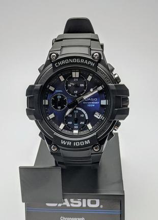 Часы casio mcw-110h-2a2vef royal blue с хронографом4 фото