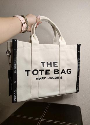 Сумка шоппер текстильна mark jackson mj марк джейкобс the tote bag