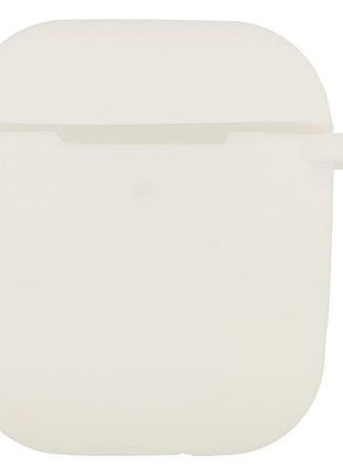Футляр для навушників airpods 1/2 with lock білий