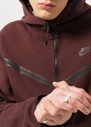 Кофта nike sportswear tech fleece brown. новая, оригинал. размер л2 фото