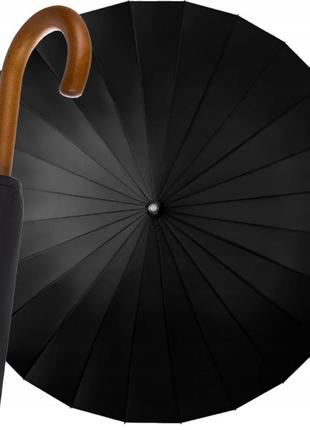 Автоматический зонт с чехлом malatec 24 спицы черный (польша)1 фото