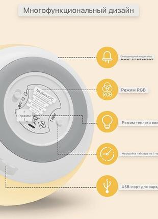 Нічне світло mediacous для дітей, дитяче нічне світло із 7 функціями7 фото