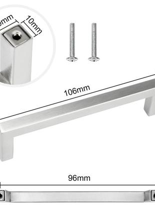 Меблеві ручки з неіржавкої сталі yorbay 96 мм багаторазовий діаметр труб2 фото